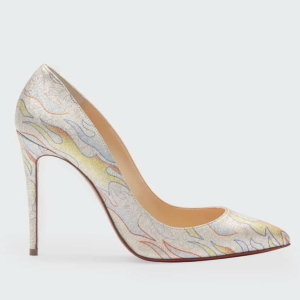 Louboutin Piagelle Follies 100 Lurex Flame‎